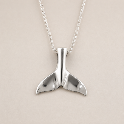 Sterling Silver Whale Tail Necklace