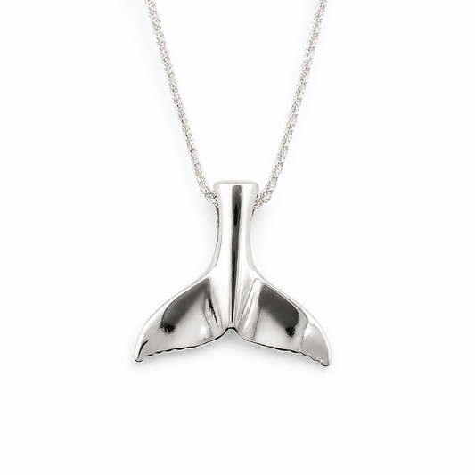 Sterling Silver Whale Tail Necklace