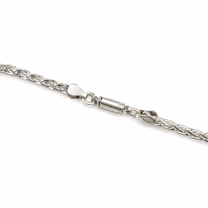 Sterling Silver Wheat Chain Necklace (3MM)