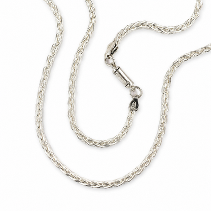 Sterling Silver Wheat Chain Necklace (3MM)