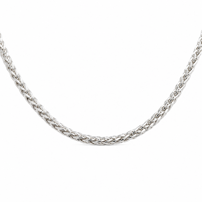 Sterling Silver Wheat Chain Necklace (3MM)