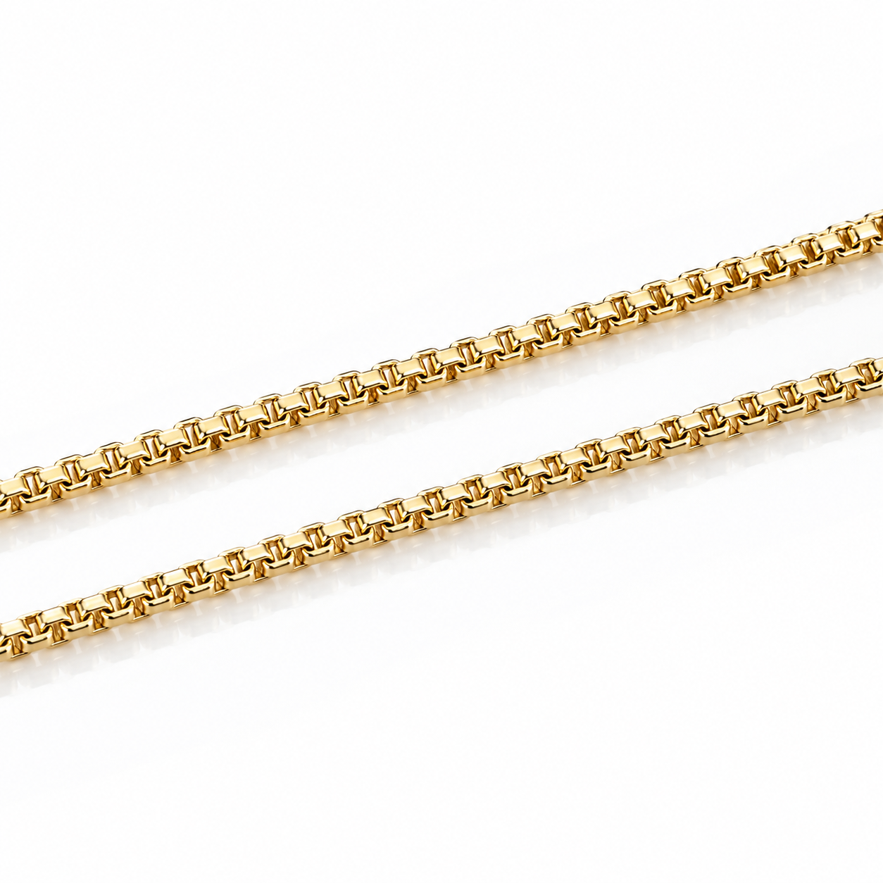 Gold-Filled Venetian Box Chain Necklace (1MM)