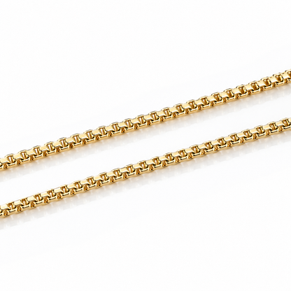 Gold-Filled Venetian Box Chain Necklace (1MM)