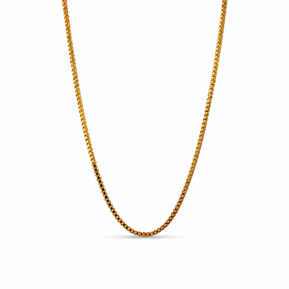 Gold-Filled Venetian Box Chain Necklace (1MM)